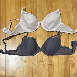 Natori Lightly Lined Underwire Bra Set - Pink and Gray | 34C